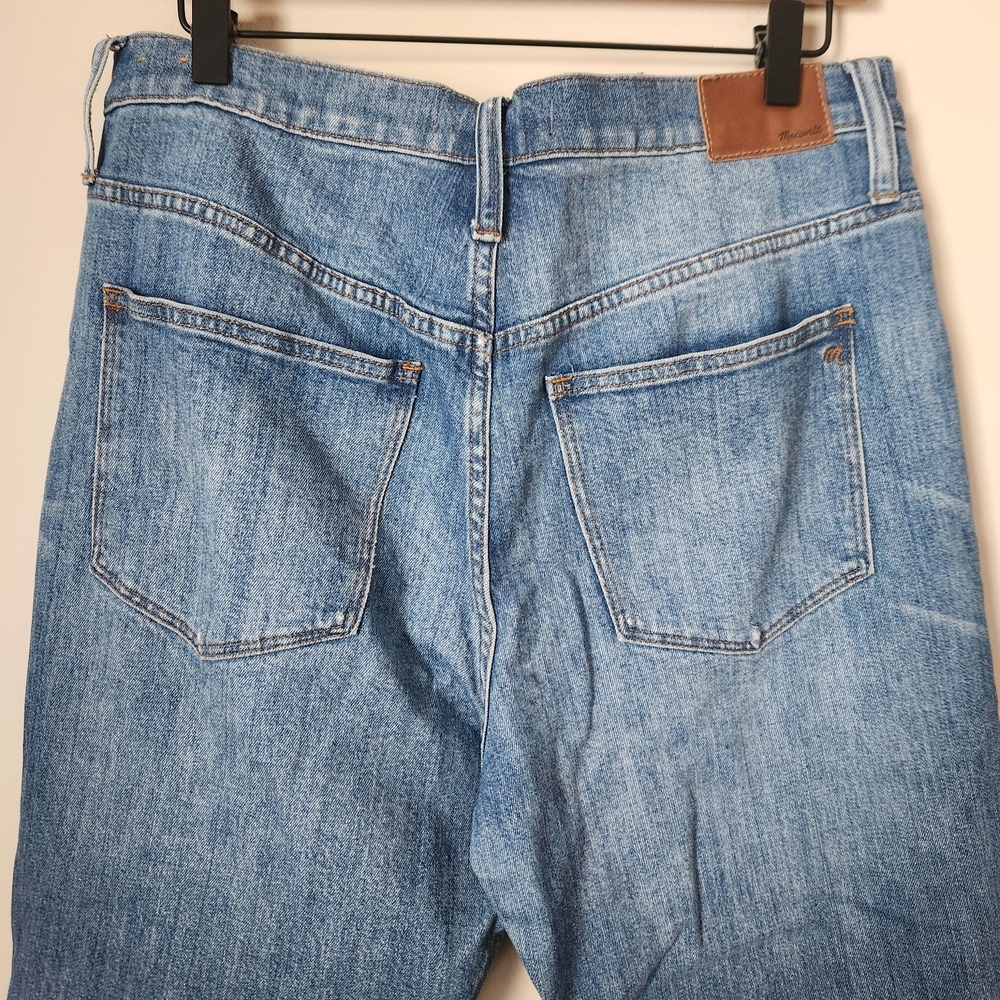 Madewell | The High-Rise Slim Boyfriend Distressed Raw Hem Jeans - Size 30 - Picture 6 of 10